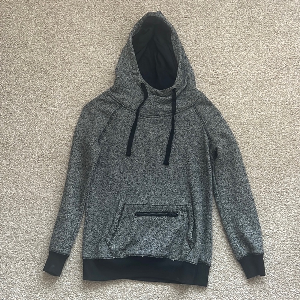 Small women’s grey and black sweatshirt